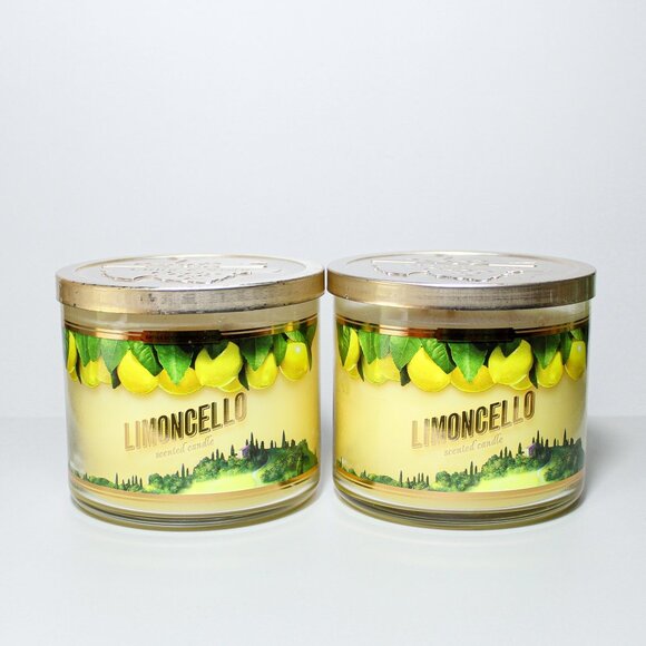 Lot of 2 Bath & Body Works Limoncello 3 Wick Candle Discontinued HTF - Picture 1 of 6